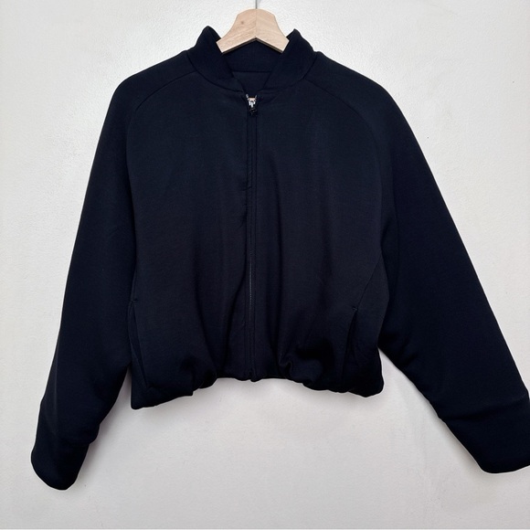 Leze The Label Womens Medium Weighted Harlow Cropped Basic Jacket In Black - Picture 4 of 14